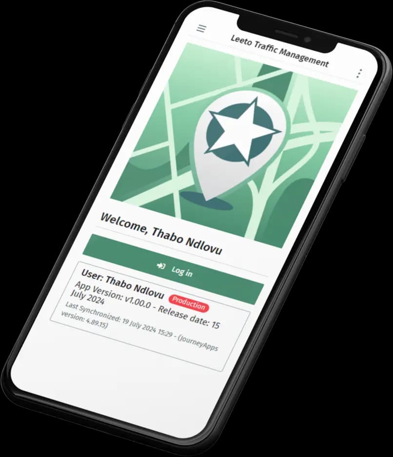 Leeto mobile application login screen